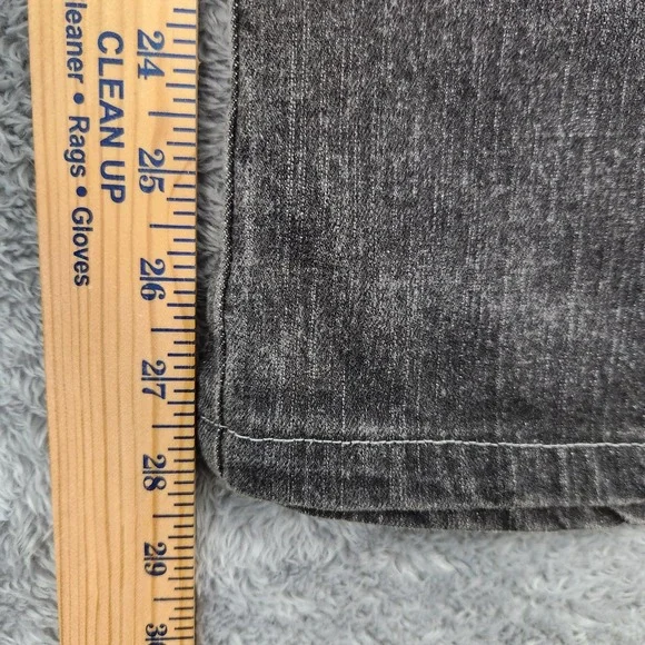 Jones New York Pants Womens 14 Gray Sport Stretch Wide Leg Acid Wash Denim - Picture 10 of 13